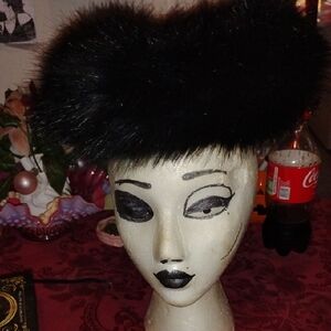 Elegant Black Faux Fur Hat